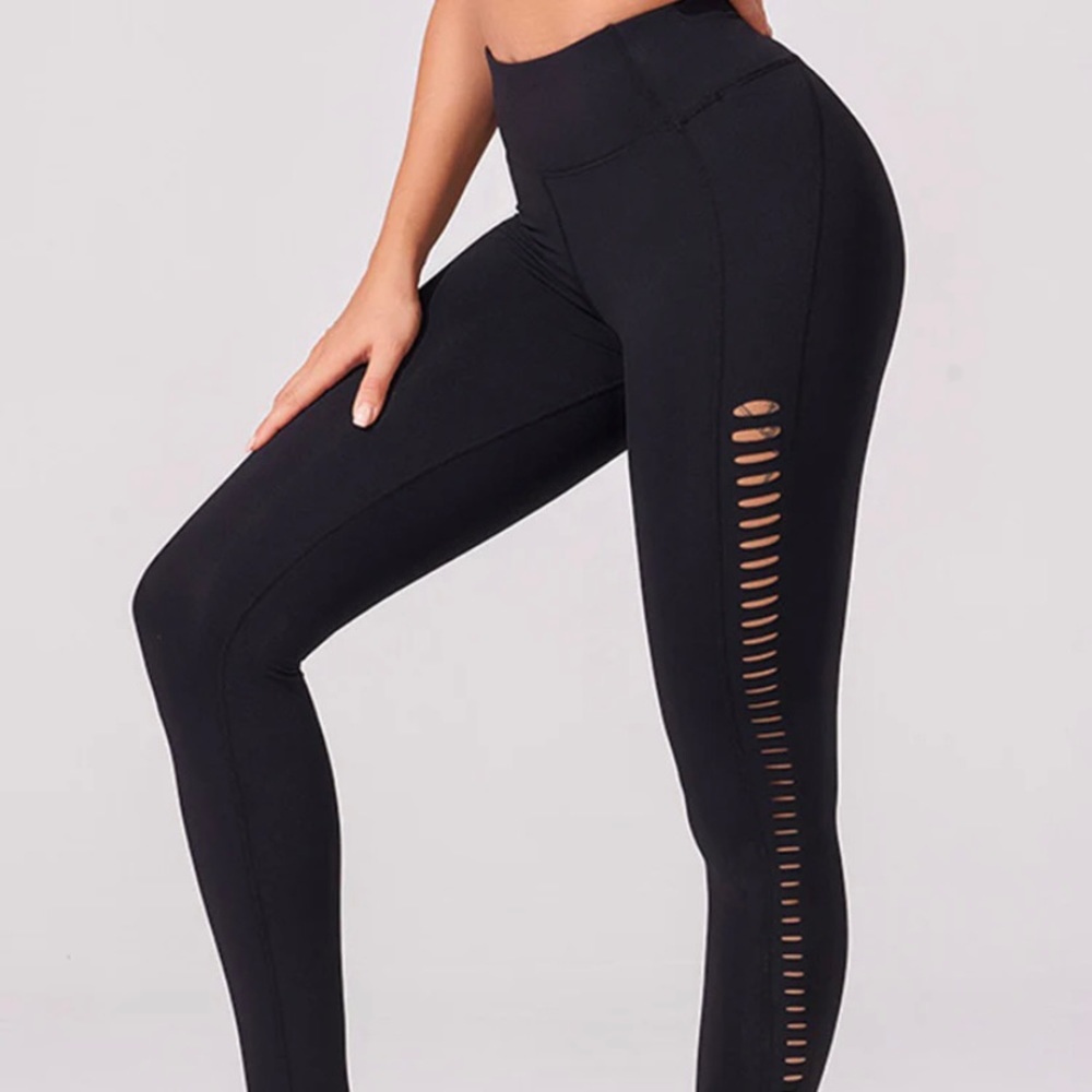 2/$18 BCBG MaxAzria Black Cutout Legging Tights Size XS/S